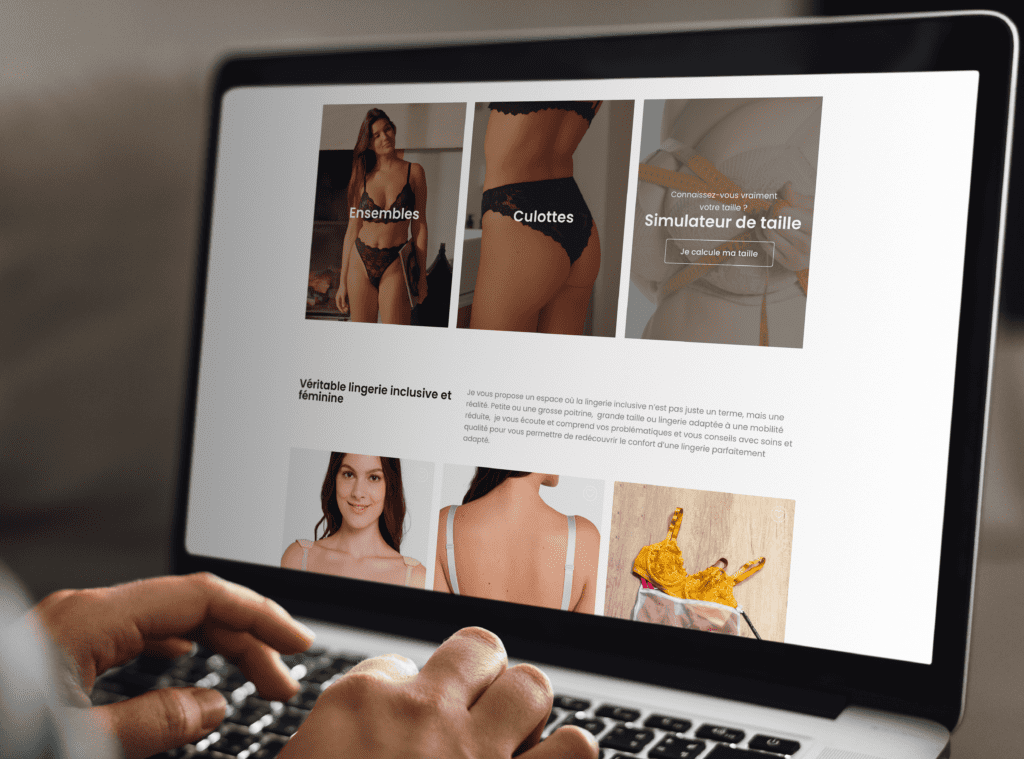 Tout en lingerie : maquette du site e-commerce lingerie